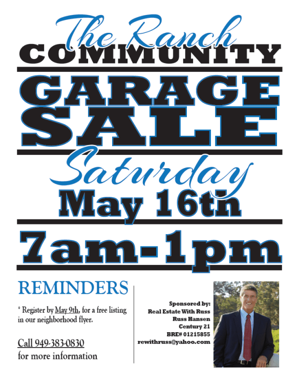 Garage Sale Flyer 20150516