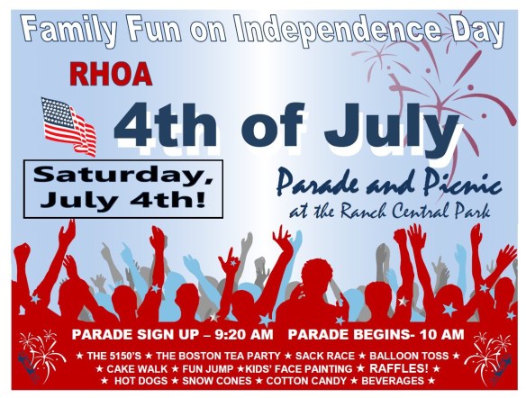 2015 RHOA Fourth of July Event Flyer