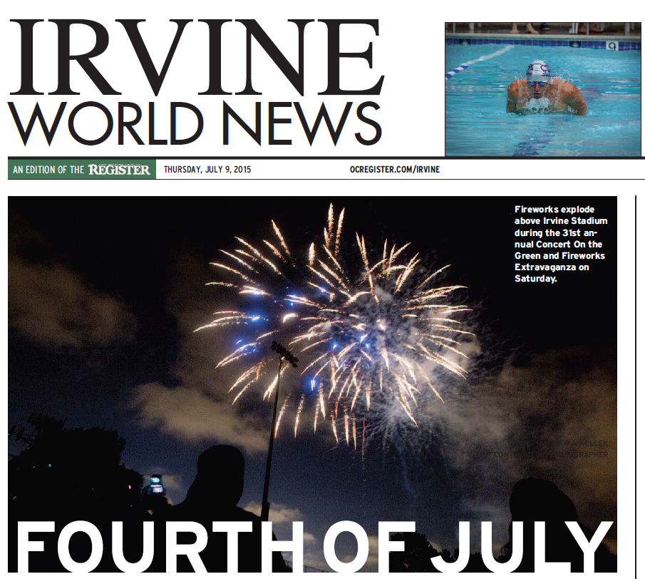 Irvine World News blog header