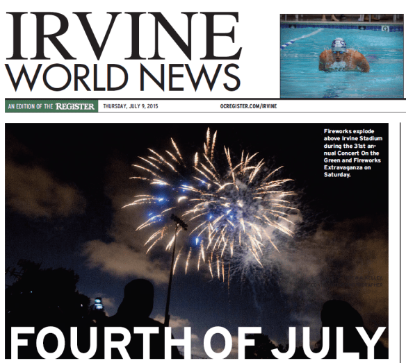 Irvine World News blog header