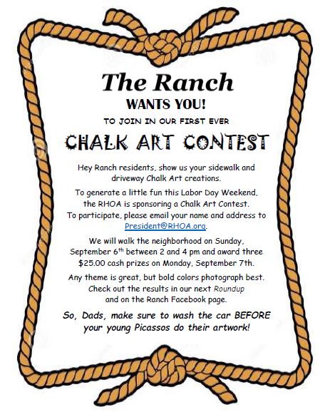 Chalk Art contest flyer